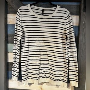 Renee C. Classic Striped Crew Neck Sweater